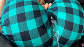 Squirting left and right &mdash;  sloppy seconds on a panty-clad pussy&#x1F32E;&#xFE0F; &mdash;  oh yeah