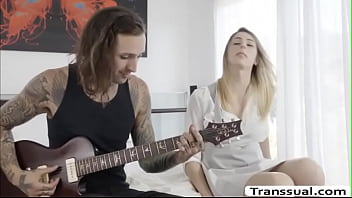 TS Casey gets anal bareback by her BF