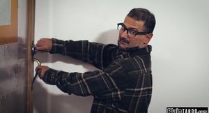 Creepy inspector wants to fuck hot milf