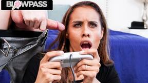 Kylie Le Beau Gives Blowjob While Gaming