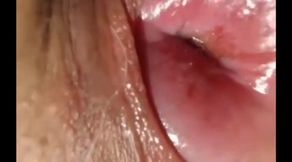 Long juicy cervix show close up,pencil