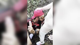 The dudes drilled me in the woods.