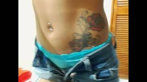 Sarah Plays with Her Pierced Nipples