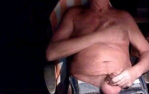 Grandpa Strokes His Small Cock