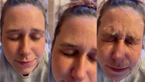 another finisher dropped on her face