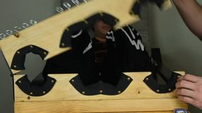 Foot worship in stocks with Dylan (720)