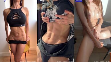 Huge tits in oil, hard abs, flexing, juicy masturbation and loud orgasms of Melissa Burn-Compilation