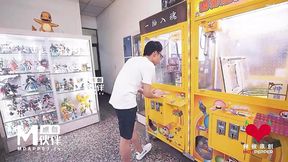 Dirty old whorish broad swaps juicy jugs for a fresh stud on the public streets