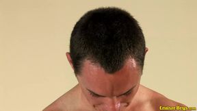 Short Body Builder Fucks Jerk off Toy Squirting Sperm Spunkhead Gayness!