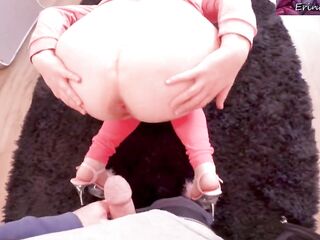 Group workout session with stepmom turns into messy butt to throat screwing and anal creampie
