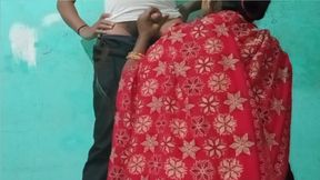 Bhabhi shaken her man&#039;s cock with her hand and stood up and kissed desi Indian