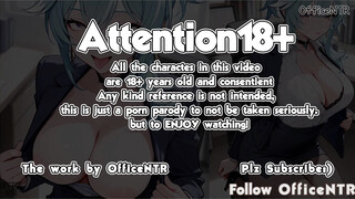 Genshin Influence (原神) Anime porn - Eula Ginormous Bosoms Deepthroat Job for Her Chief Manga porn