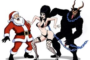 Krampus Stuffed a Butt Plug Into Elvira, the Mistress of Darkness' Ass, and Brought Her to Orgasm. a Christmas Porn Story