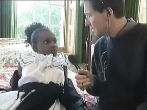 Classic British black slut gets raw and hardcore anal