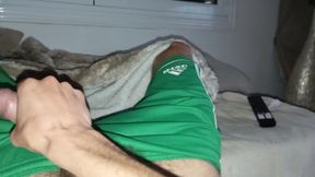 Spectacular Playful Cumshot of Esta Bonita Huge Cock Recorded with the Mobile Phone in the Dark