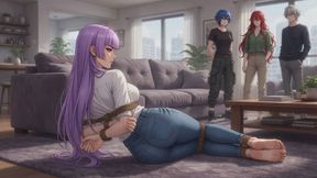 Bondage Stories #103: Lavender Hime Cut Apartment Confession