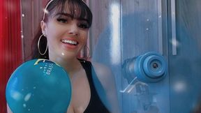 ESTOURANDO BALÕES GRANDES NO VENTILADOR