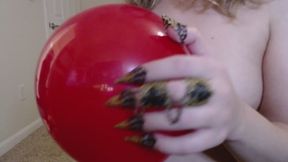Balloon riding and popping with butt and claws