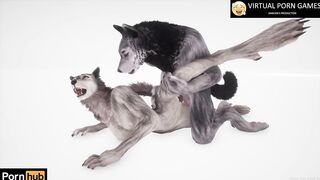 Wild Life Furry Porn with 2 Werewolves 4K 60 FPS