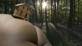 A Giantess and a Cabin in the Woods 4K smaller