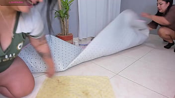 Asian teen Monikk Harrison masturbates while getting doggystyle and missionary fucked