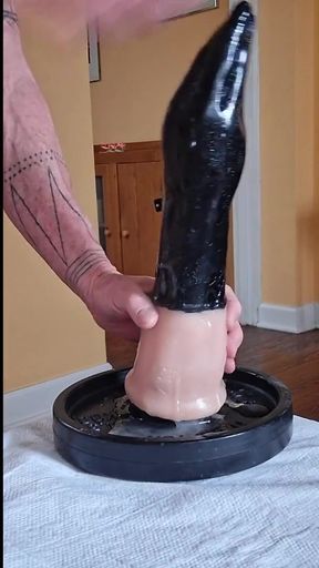 Spring training with stretching my ass with my favorite fist dildos   Clip 1