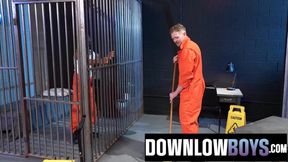 DownlowBoys - Trustee Drills Guy Prisoner Jock Rigid In The Bum