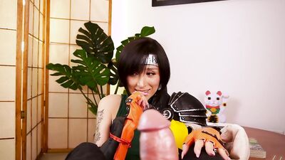 I suck my step-brother's dick as Yuffie from Final fantasy - Leela Moon