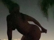 Midnight outdoor ass fucking