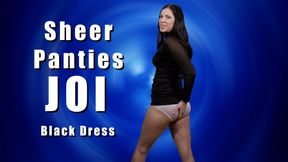 White Sheer Classic Panties JOI Tease Black Dress - Kylie Jacobsx - MP4 720p HD