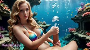 Underwater Sex in the Sea with Busty Mermaid Milf (AI)