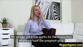 Casting euro toying pussy during audition