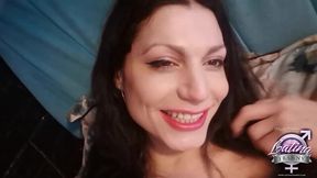 Nicole N Fantasy black miniskirt masturbating her cock and playing with her body