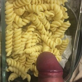 pissing on pasta before cooking