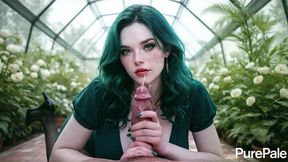 i left bright crimson handmarks on this slut s pale ass while roughly slamming my cock into her balls deep [ai]
