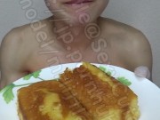 Naked Eating Masturbation Part8 Sample 【gay】【boy】【cute】【food】【cumshot】【 male moaning】【 cum eating】