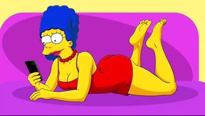 New Fitness Trainer With a Big Black Cock for a Married Housewife. Cartoon. Simpson Parody
