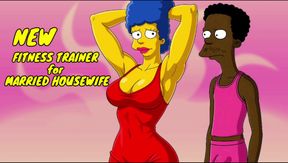 New Fitness Trainer With a Big Black Cock for a Married Housewife. Cartoon. Simpson Parody