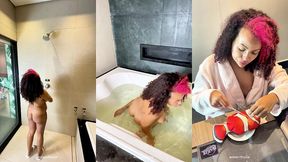 sexy ogre shrek parody farting bathtub, burping and farting on your face
