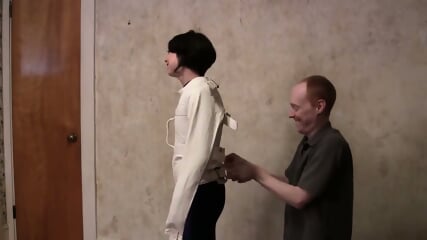 Stuck In Catsuit And Straitjacket