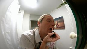Danielle Applying Her Lip Gloss 2