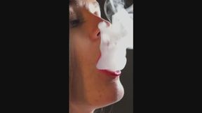 CHARLIE DOES VAPING - Watch her suck blow inhale and exhale in her first smoking fetish video