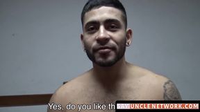 SayUncleNetwork.com - Latin man's first-time dick play session with a gay twist