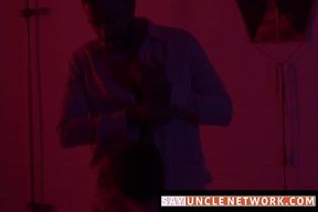 SayUncleNetwork.com - Huge ebony cock bare pounds young man's ass doggy style