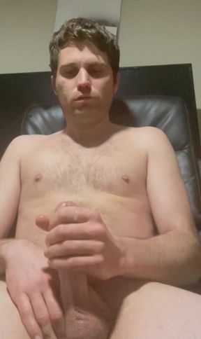 I'm alone super horny jerking out all my cum before bed