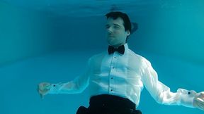 Sy's First Underwater Tux Swim