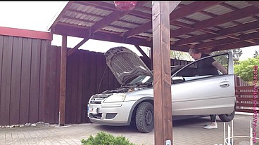 Kleiner Autocheck in Legging