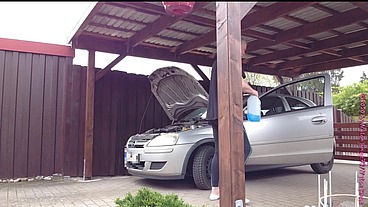 Kleiner Autocheck in Legging