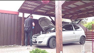 Kleiner Autocheck in Legging