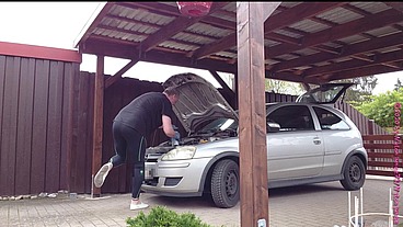 Kleiner Autocheck in Legging